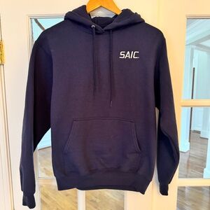 Navy Blue Pullover Hoodie, Unisex, Size Small